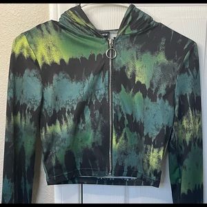 Green Zip-Up Sweater